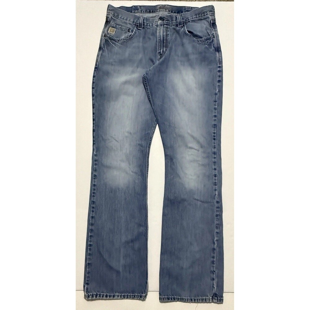 CINCH Carter Jeans Men's 38X38 Relaxed Fit Straight Leg Rodeo Distressed Denim